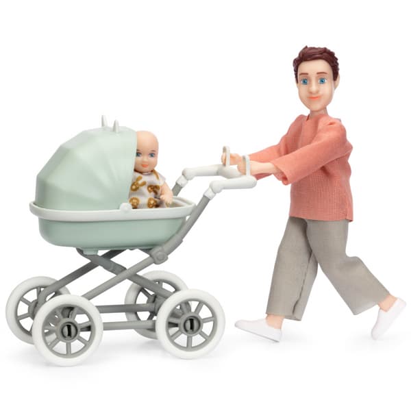 Lundby Docka med bebis & vagn