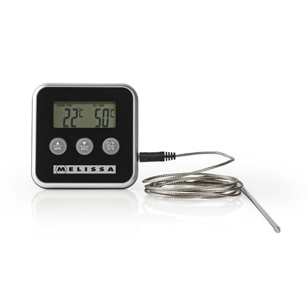 MELISSA Kjøtttermometer | opp til 250 °C | alarmtimer | LCD-skjerm