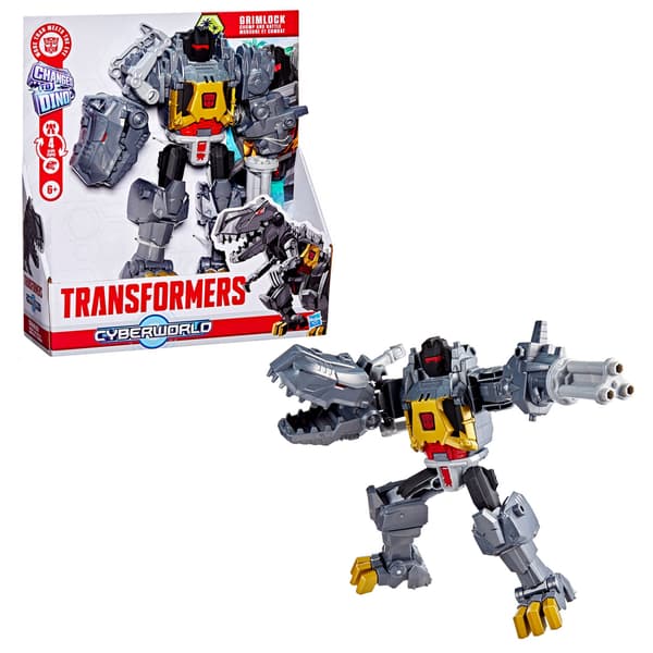 Transformers Cyberworld Grimlock Chomp & Battle 9 Inch Action Figure