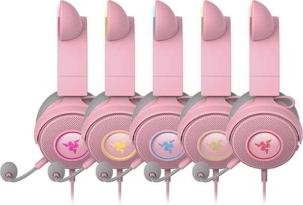 Razer Kraken Kitty V2 Pro Gaming-hodesett, rosa