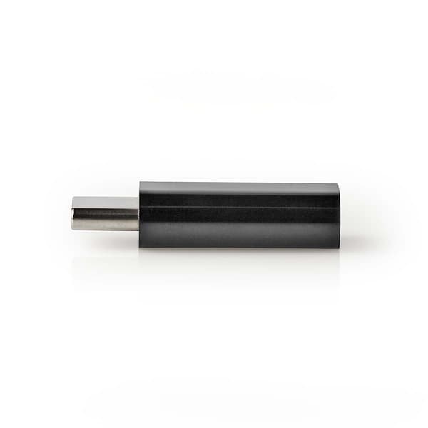 Nedis USB-C™ Sovitin | USB 2.0 | USB-C™ Uros | USB Micro-B naaras | 480 Mbps | Pyöreä | Kullattu | Antrasiitti | Laatikko