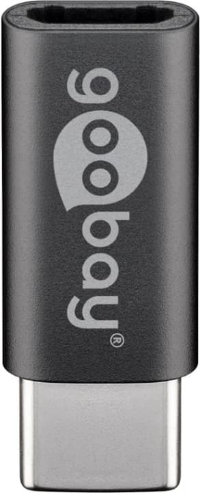 Goobay Adapter USB-C™ til USB 2.0 Micro-B, grå USB-C™-plugg > USB 2.0 mikrokontakt (type B)