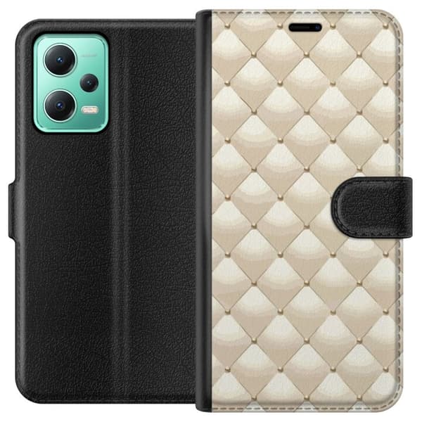 Tegnebogsetui til Xiaomi Redmi Note 12 med Guldglans motiv