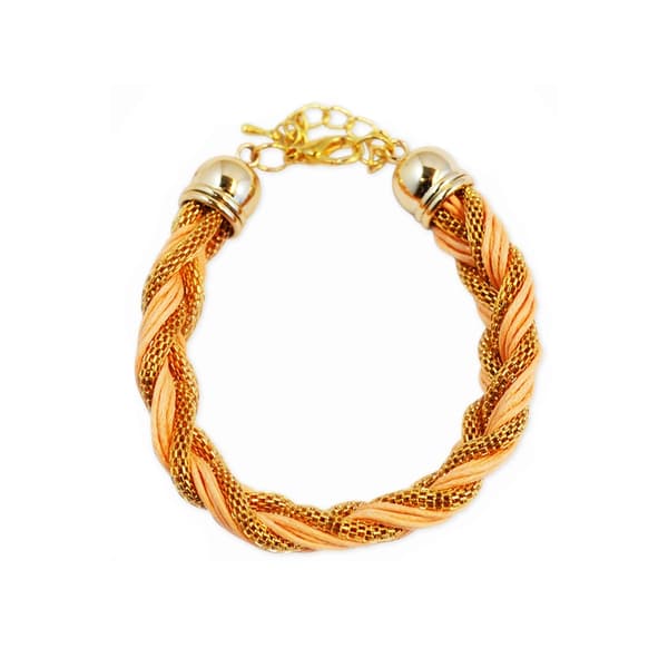 Armband Flettet gullrosa