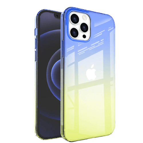 Slankt TPU-etui til iPhone 13, Blå / Gul