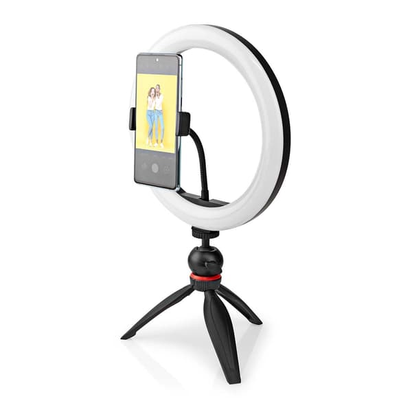 Nedis Ringlys | 10 inch | 120 LED's | 2700 - 6700 | Stativ | Sort