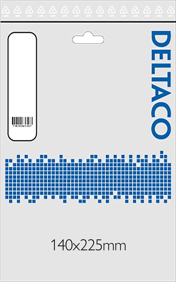 DELTACO U/UTP Cat6 patchkabel,flat,guldpläterade kontakter,3m, vit (TP-63V-FL)
