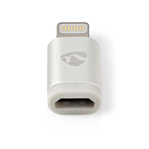 Nedis Lightning Adapter | Apple Lightning 8-pin | USB Micro-B Hun | Guldplateret | Runde | Aluminium | Cover Window Box