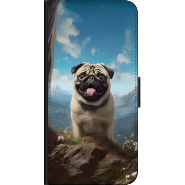 Tegnebogsetui til OnePlus 8 med Glad Hund motiv