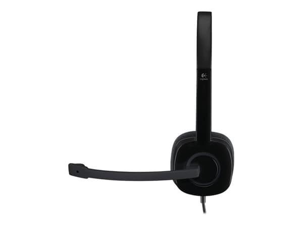 Logitech H151 Hodesetthodebøyle 3,5 mm plugg Svart