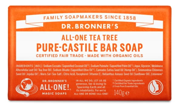 Dr. Bronner's Dr. Bronner's - Fast sæbe med tea tree 140 g