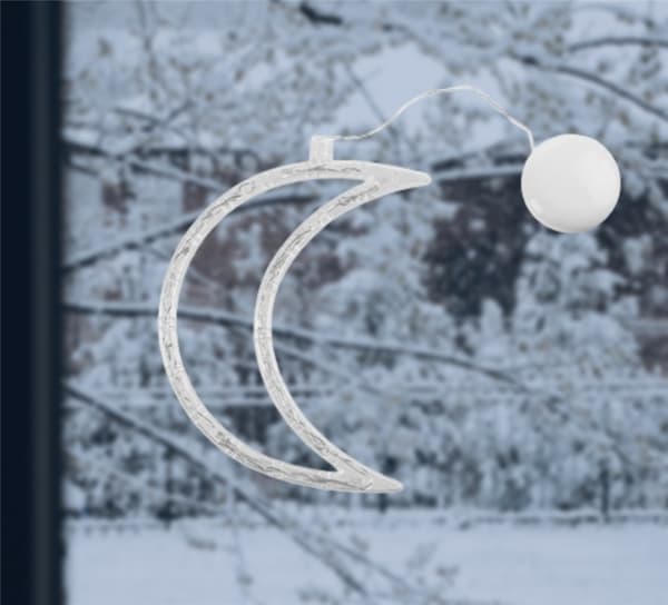 LED-lampe for julen, Måne
