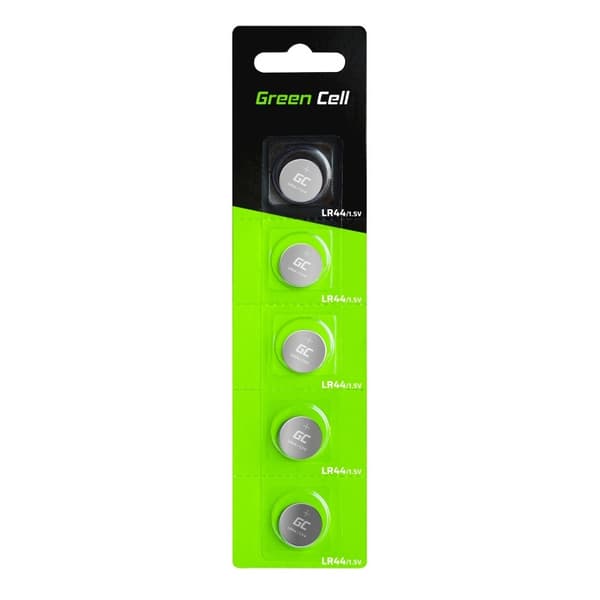 Green Cell LR44 alkalisk batteri 5x 1,5V OBS! DATUM