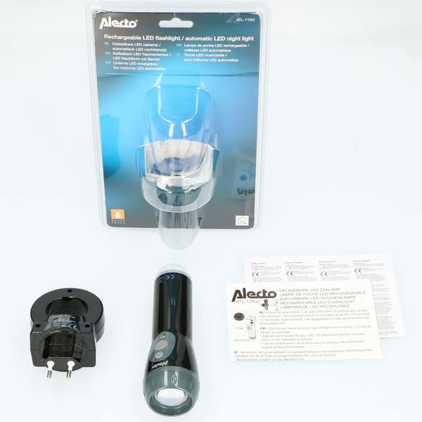 Alecto Oppladbar LED-lykt Svart