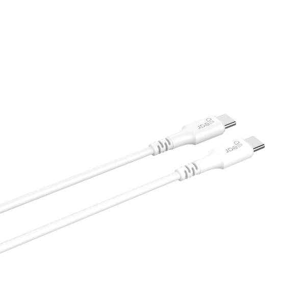 Gear Laddkabel USB-C till USB-C 2.0 3m Kabel Vit