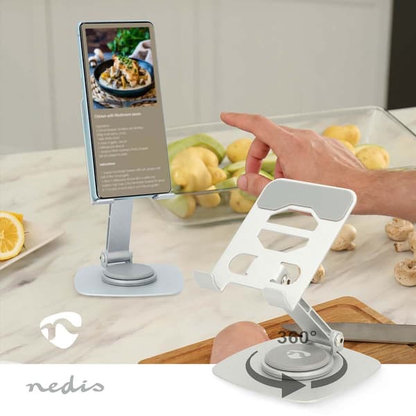 Nedis Smartphone Stå | Universell | Full Motion | Sølv