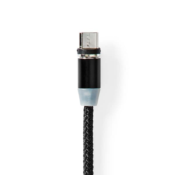 Nedis USB-kabel | USB 2.0 | USB-A Han | USB Micro-B han / USB-C™ Han | 10 W | No Data Transfer | Nikkelplateret | 2.00 m | Runde | Nylon | Sort | Box