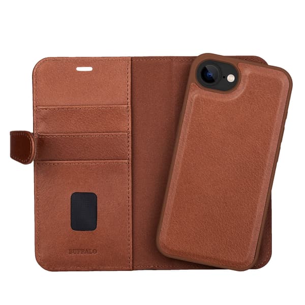 Buffalo Wallet 2i1 3 Kort Brun - iPhone 16e/17e