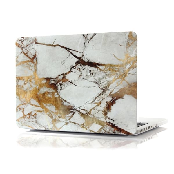 Etui i hård plast til MacBook Pro 15,4" A1707/A1990 Marble (Guld)