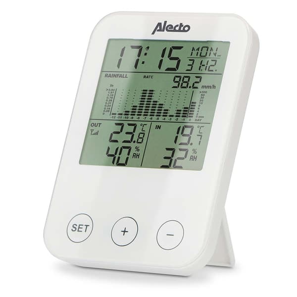 Alecto Værstasjon med trådløs sensor Svart / Grå