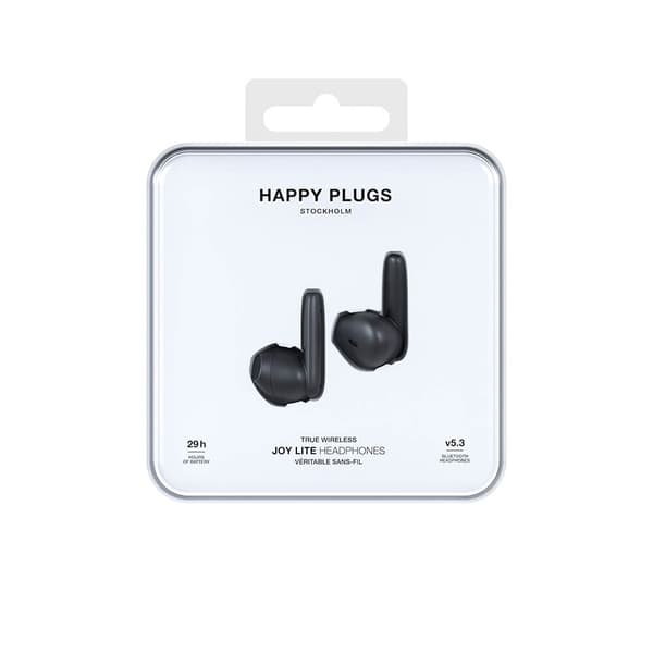 Happy Plugs Høretelefoner Joy Lite In-Ear TWS Sort