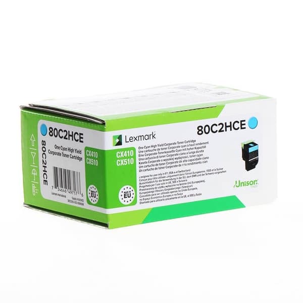 Lexmark Toner 80C2HCE 802 Cyan High Yield Corporate Return