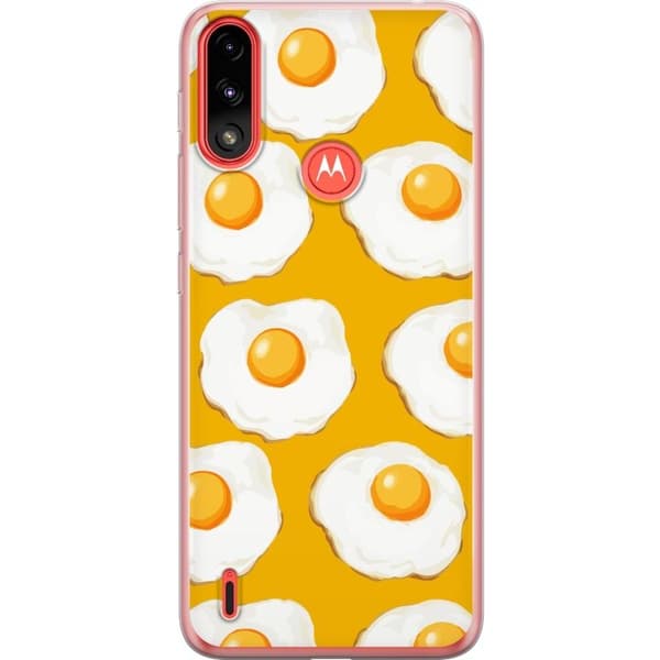 Mobildeksel til Motorola Moto E7 Power med Stekt egg motiv