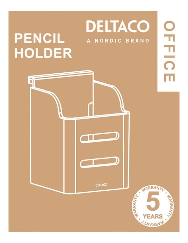 DELTACO OFFICE penneholder til rillepanel DELO-0151, hvid