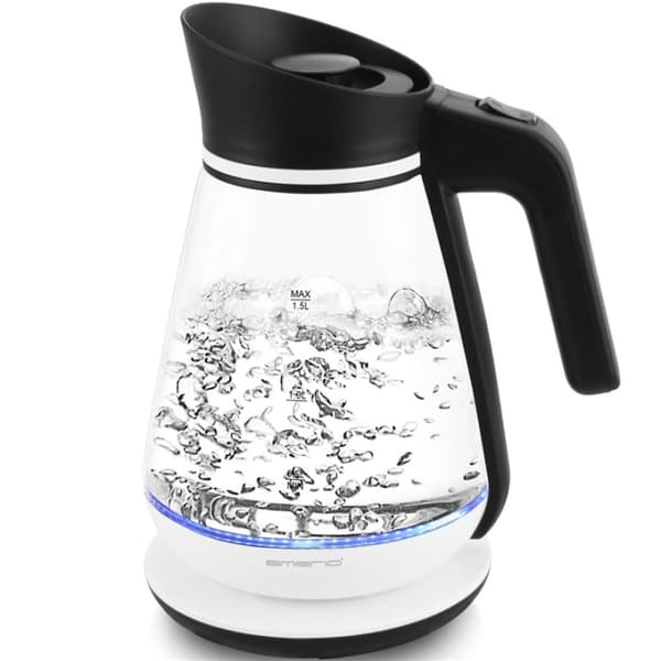 Emerio Vattenkokare 1,5l Glas Karaff