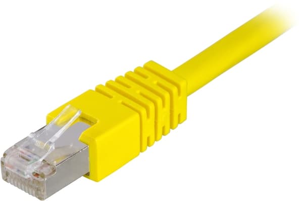 DELTACO F/UTP Cat6 patchkabel, LSZH, 2m, gul
