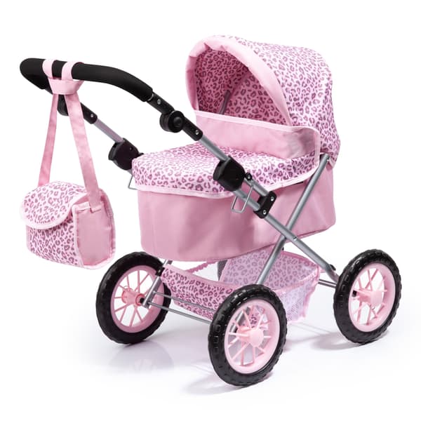 Bayer Dockvagn Trendy – Rosa leopardmönster (13002AA)