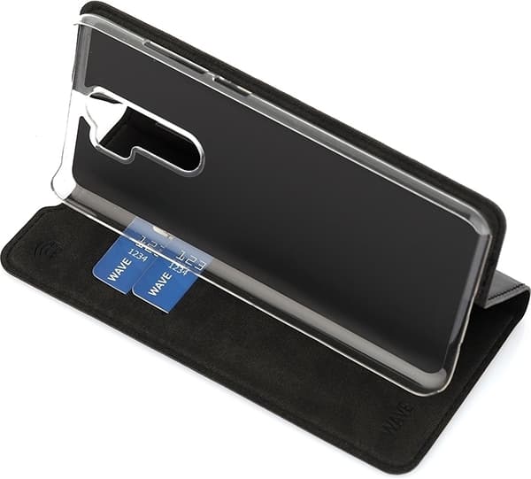 Wave BookCase skyddsfodral, Xiaomi Redmi Note 8 Pro, svart