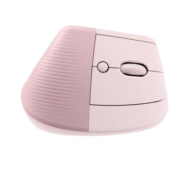 Logitech Lift Right Vertical Ergonomic Mouse, Rose/Dark Rose