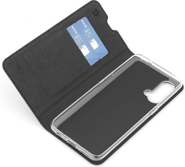 Wave BookCase -suojakotelo, OnePlus Nord CE 5G, musta