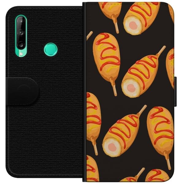 Tegnebogsetui til Huawei P40 lite E med Kyllingedrumstick motiv