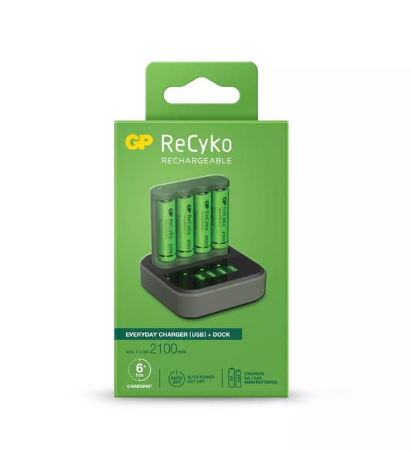 GP EverydayCharger w/chargingstation + 4xAA (PB)