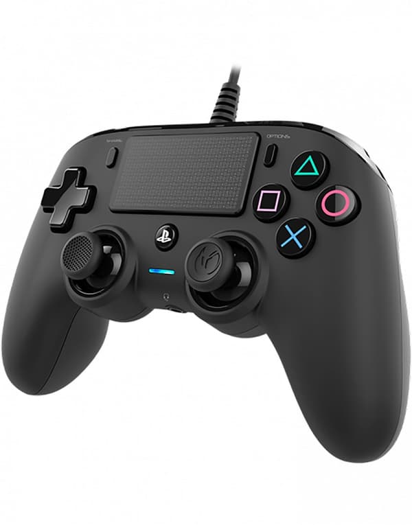 Nacon Kablet kompakt kontroll, svart (PS4)