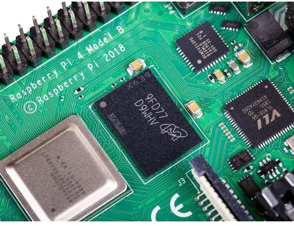 Raspberry Pi 4 Model B, 4 GB RAM, USB-C, dobbel Micro HDMI