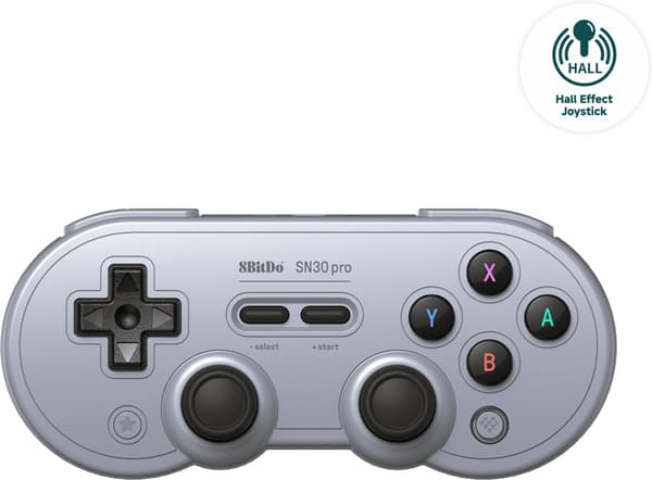 8Bitdo SN30 Pro - Hall Edition trådløs spillkontroller, grå, Switch / PC / Android