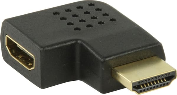 Suorakulmainen HDMI-sovitin, musta