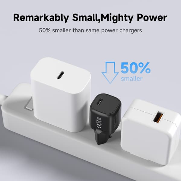 FoneKit Mini 20W AC-laddare, USB-C, svart