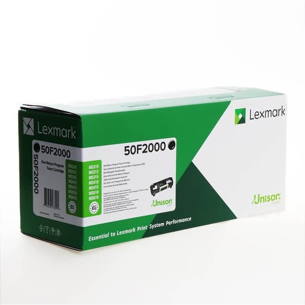 Lexmark Toner 50F2000 Svart, Return
