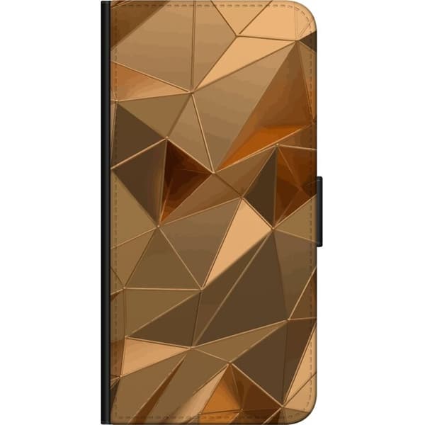 Tegnebogsetui til Xiaomi Redmi Note 9S med 3D Guld motiv
