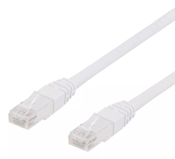 DELTACO UTP Cat6 patchkabel 15m, vit (TP-615V)