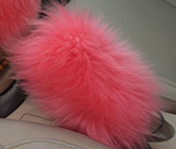 Handbromsmuff, Extra fluffig, Rosa