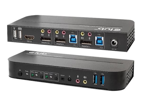 Club 3D CSV-7210 KVM/lydbryter Skrivebord