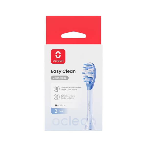 Oclean Børstehode Easy Clean 2-Pakk Blå