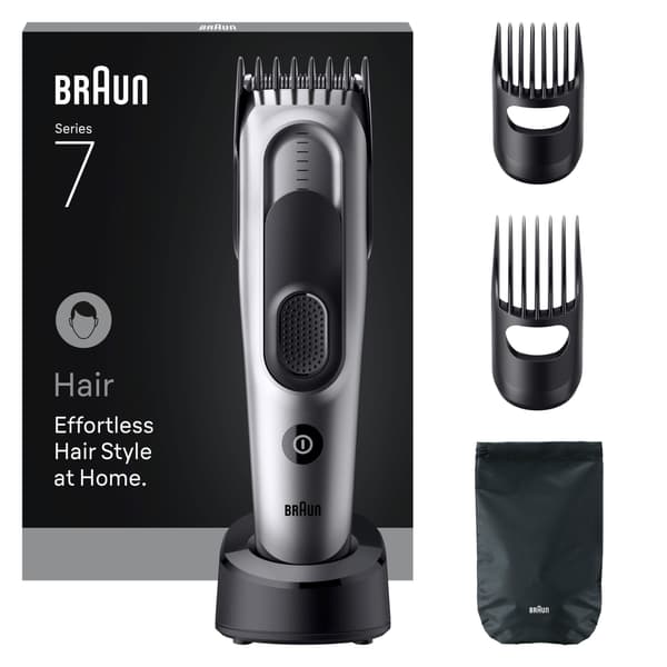 Braun Hårklipper serie 7, +5 stylingværktøjer, HC7590 - Grå