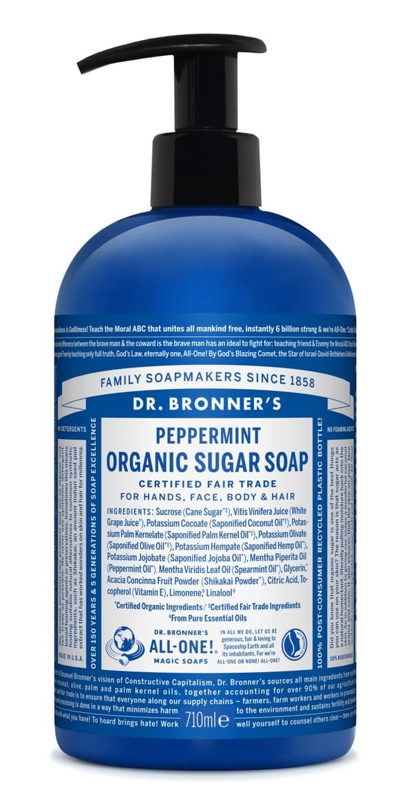 Dr. Bronner's Dr. Bronner's - Organic Sugar Soap Peppermint 710 ml