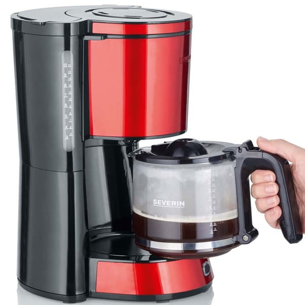 Severin Kaffetrakter 10 kopper 1000W Chilli rød KA4817